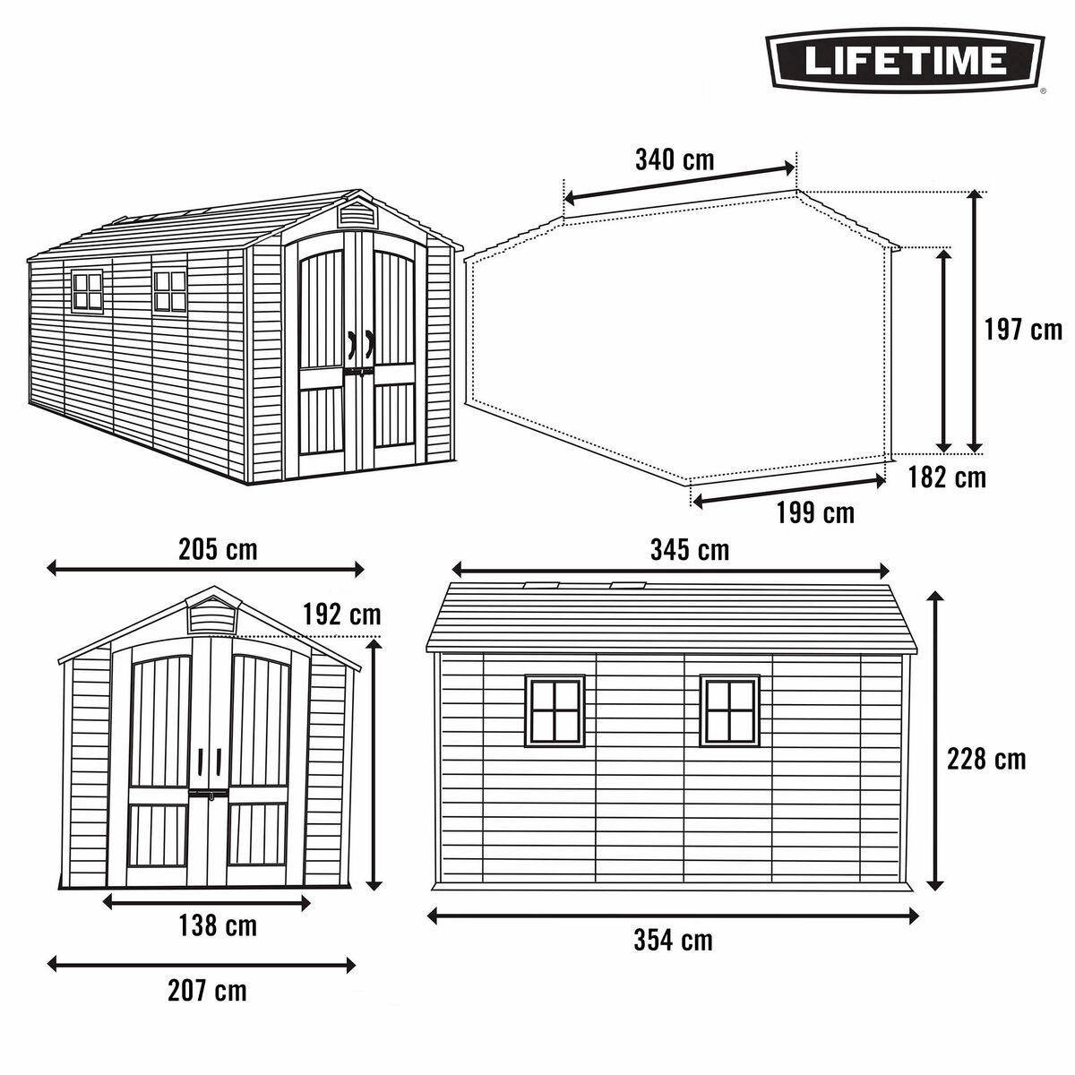 Caseta Lifetime 207 x 228 x 354 cm Gris 4 S8906518_3