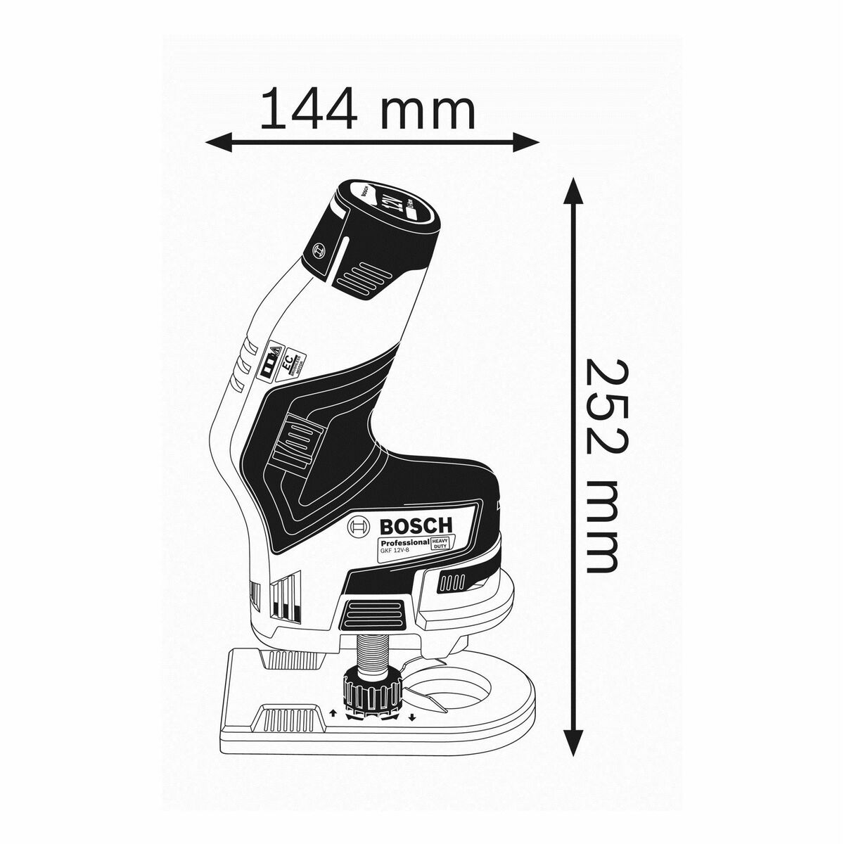 Fresadora de cantos BOSCH GKF 12V -8 Professional 36 W 5 S7172638_4