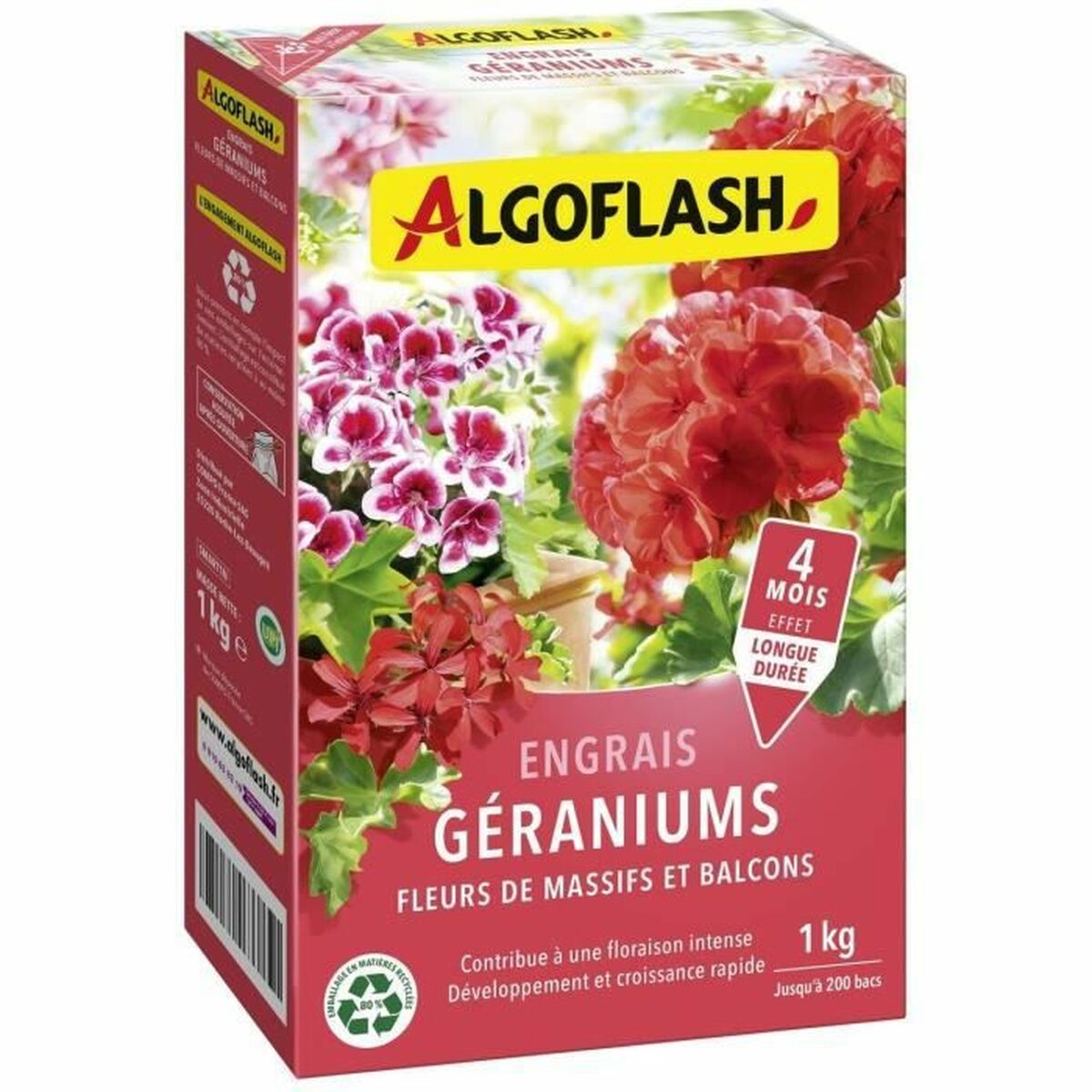 Fertilizante para plantas Algoflash SMART1N Geranio Flores 1 kg 1 S7188462_0