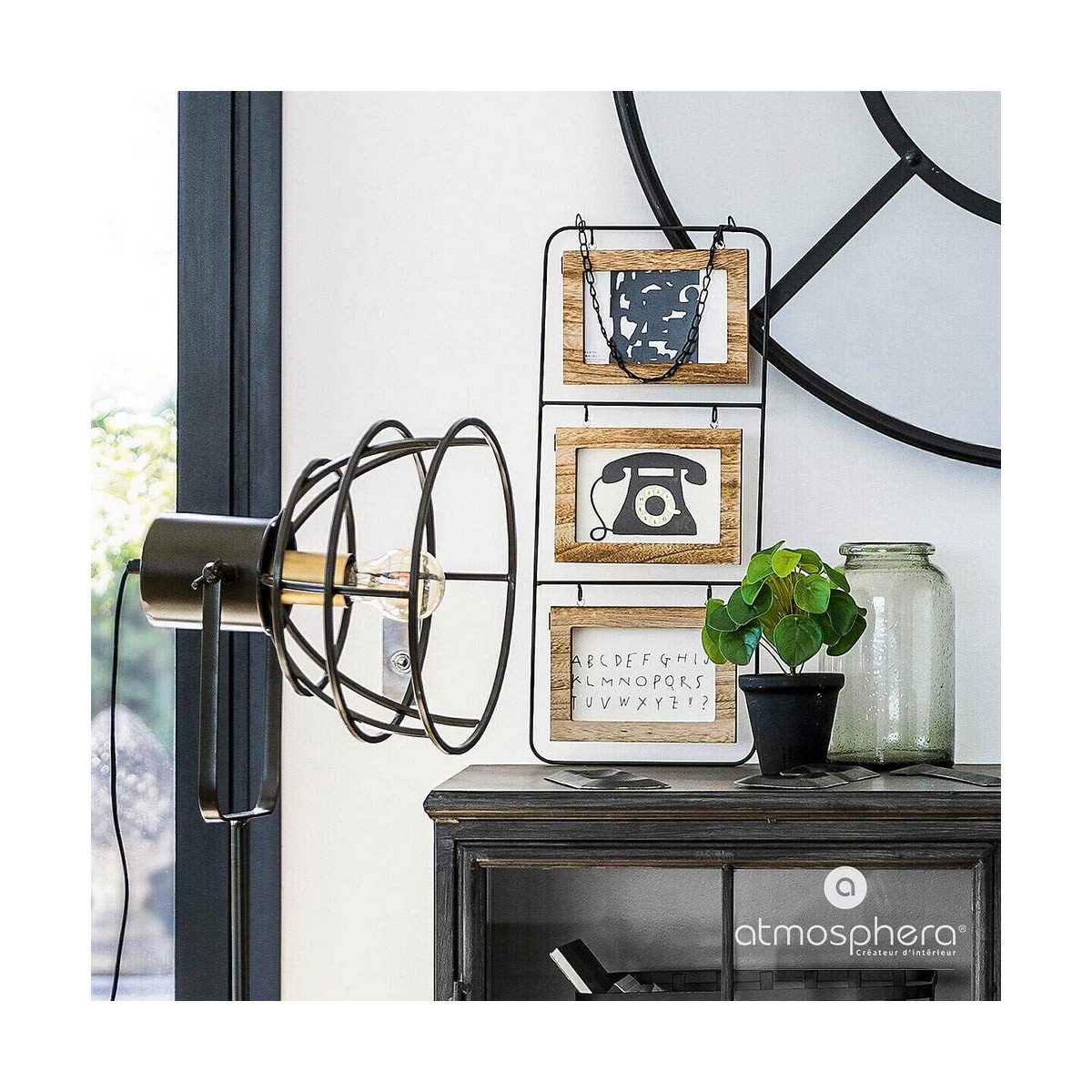 Portafotos de Pared Atmosphera 3 fotos Madera MDF (52 x 22 cm) 2 S7907933_1