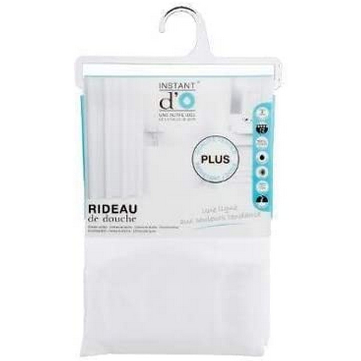 Cortina de Ducha 5five Simply Smart Blanco Poliéster 180 x 200 cm 2 S7902110_1