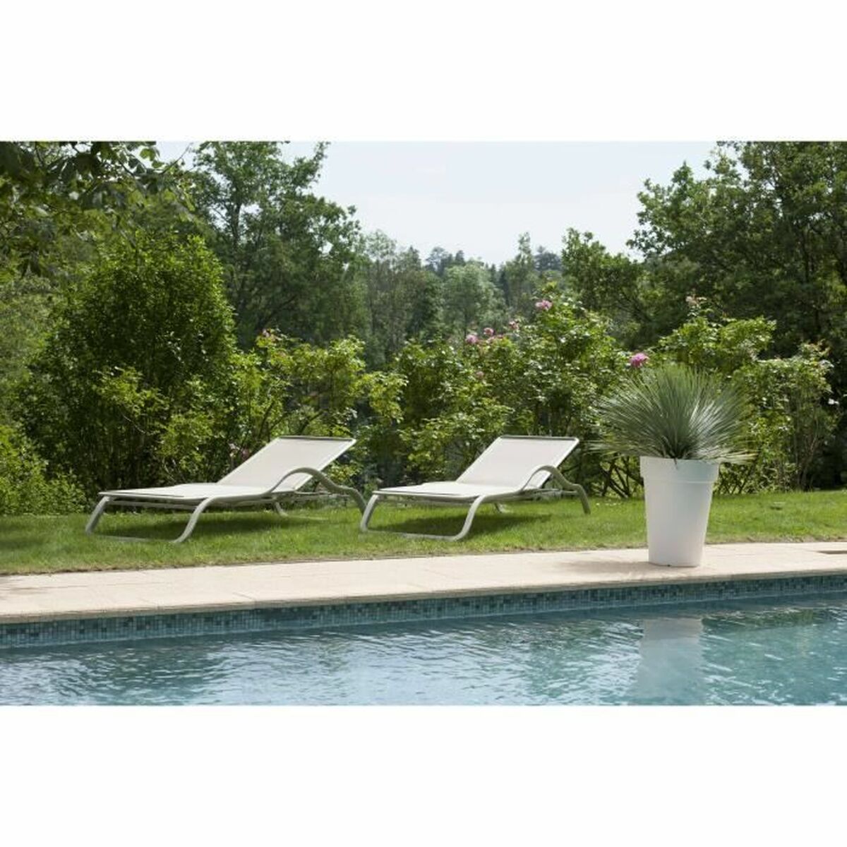 Maceta Riviera Blanco Plástico Cuadrada Ø 40 cm 3 S7164852_2