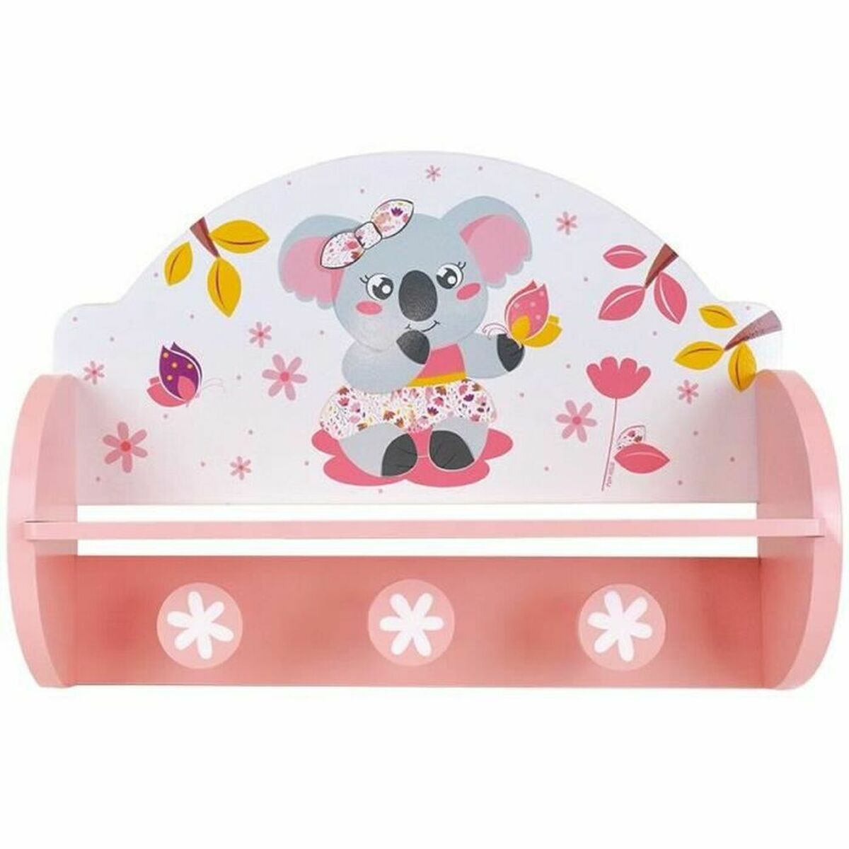 Perchero de Pared Fun House Rosa Madera MDF (33 x 46 x 15 cm) 1 S7152583_0