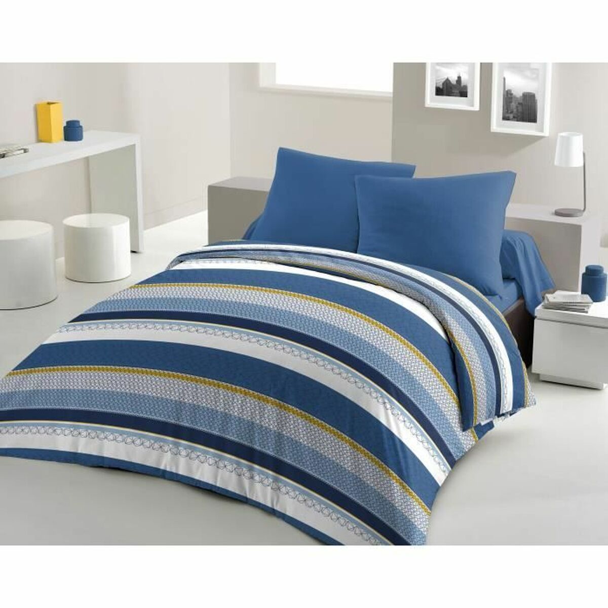 Juego de funda nórdica HOME LINGE PASSION Azul 240 x 260 cm 1 S7194208_0