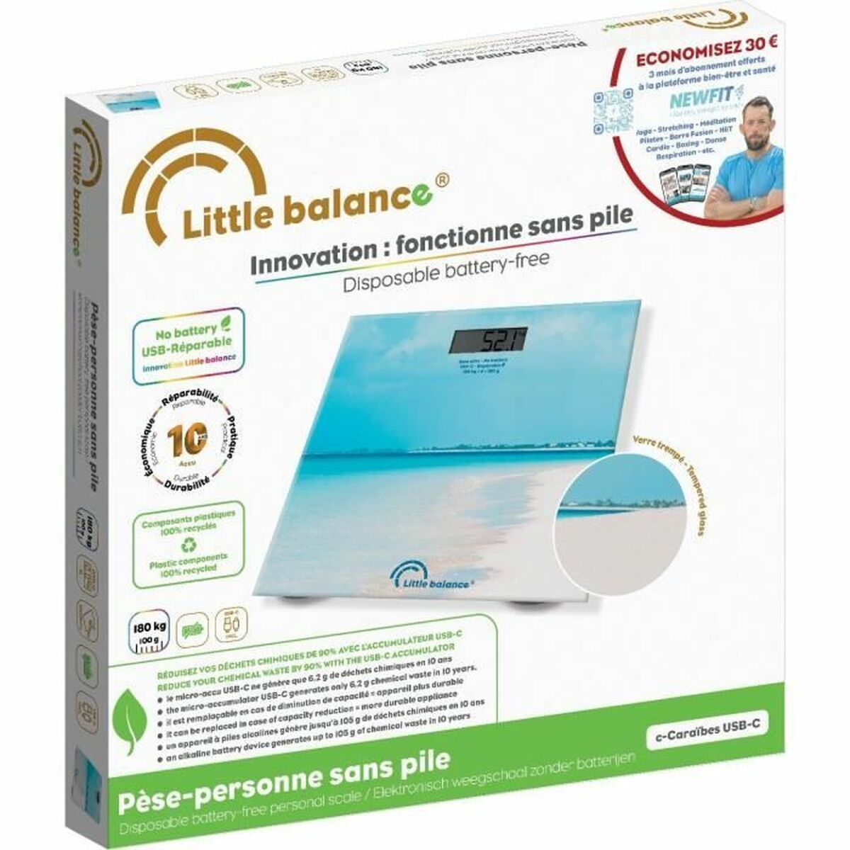 Báscula Digital de Baño Little Balance Caribe Azul 2 S71016991_1