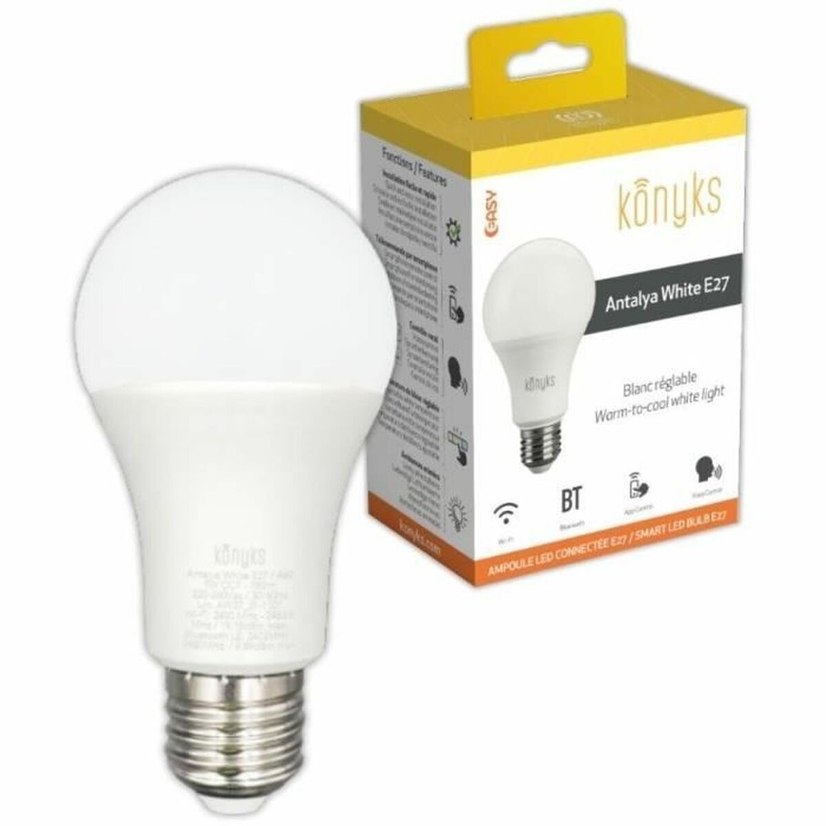 Bombilla Inteligente Konyks e27 Blanco F E27 (6500 K) (1 unidad) 1 S71001438_0
