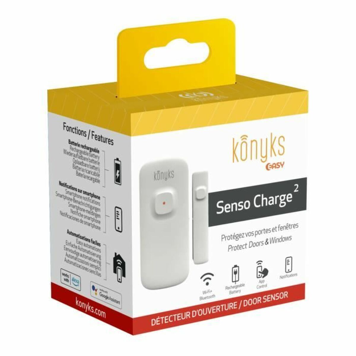 Detector de Apertura para Puertas y Ventanas Konyks Senso Charge 2 Wi-Fi 2,4 GHz 4 S7194981_3