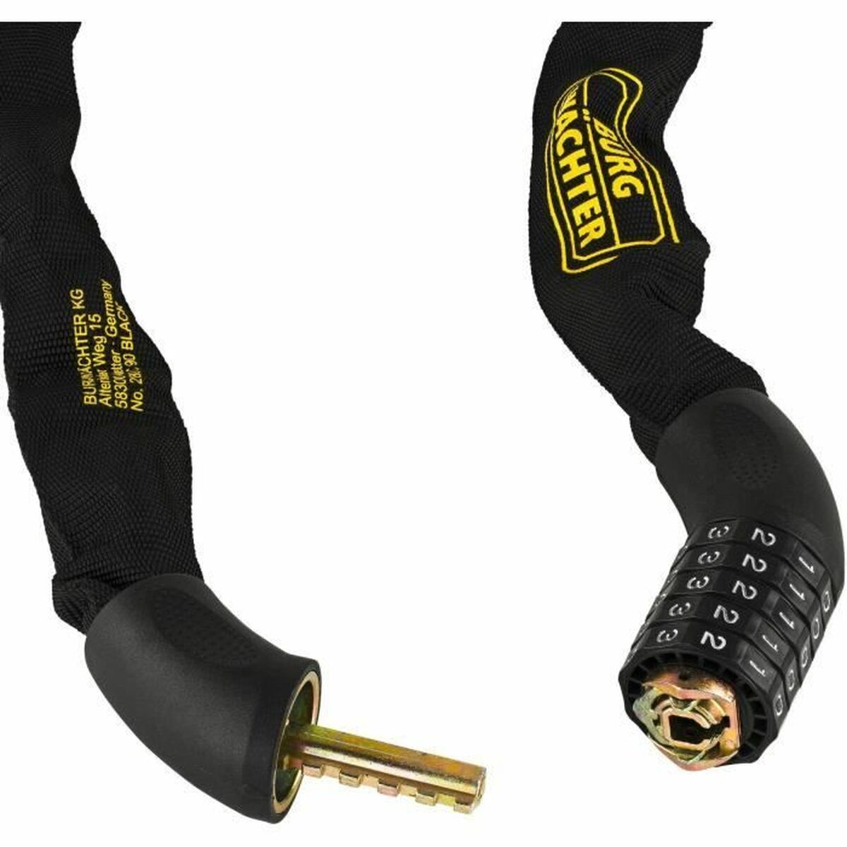 Candado de llave Burg-Wachter 280 C 90 BLACK Acero Redondo 4 S71009962_3