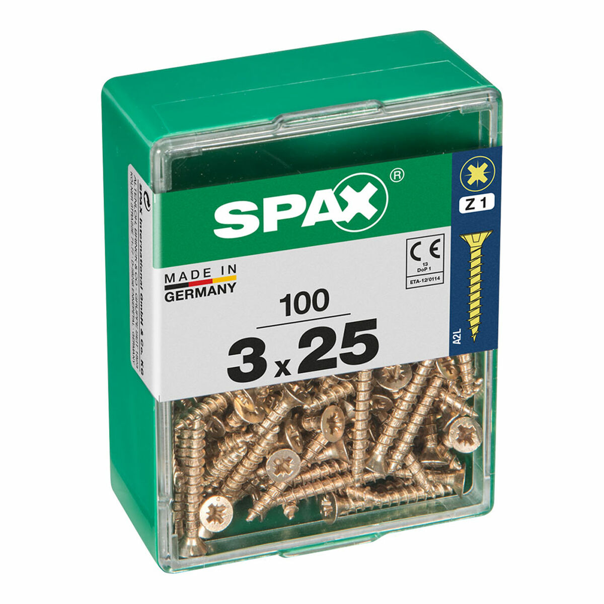 Caja de tornillos SPAX Tornillo de madera Cabeza plana (3,0 x 25 mm) 1 S7913860_0