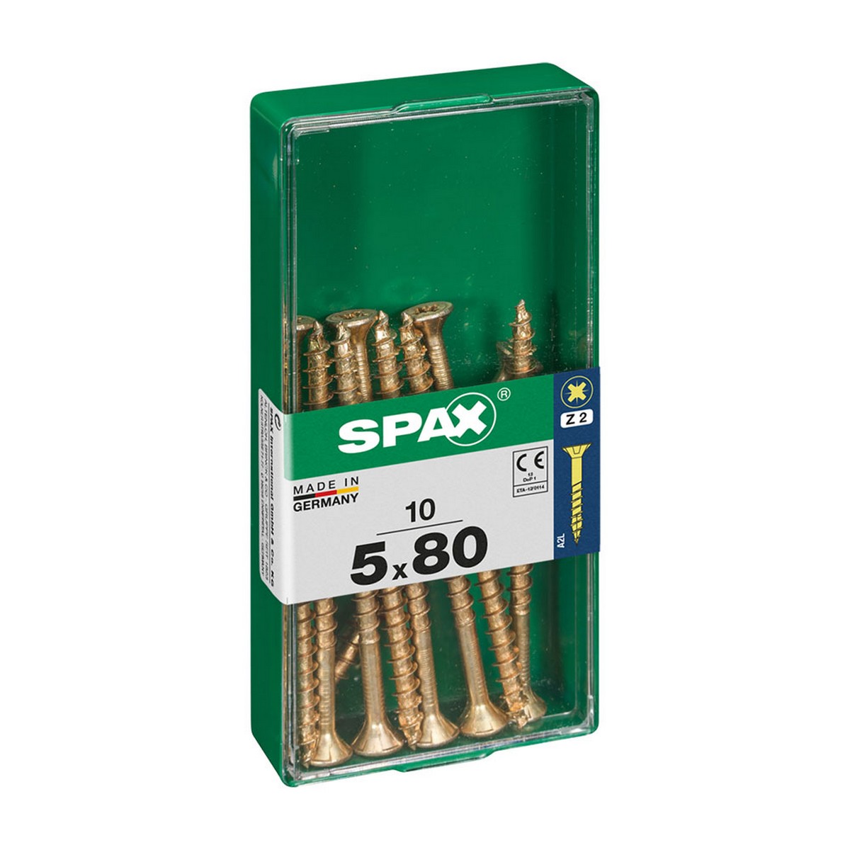 Caja de tornillos SPAX Yellox Madera Cabeza plana 10 Piezas (5 x 80 mm) 1 S7913939_0