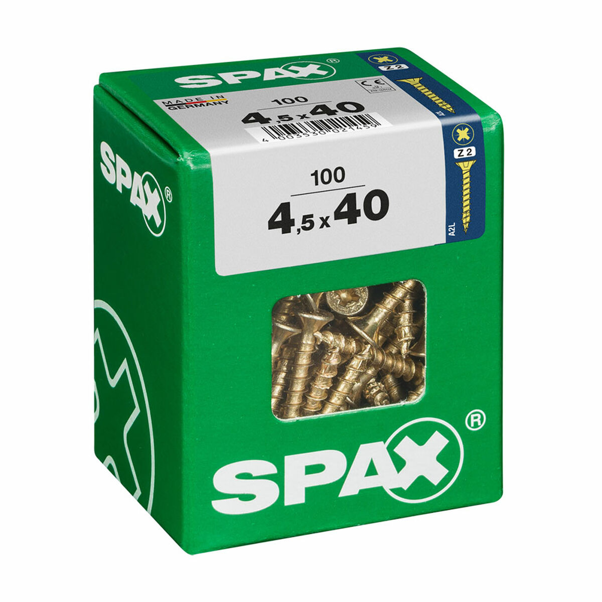 Caja de tornillos SPAX Tornillo de madera Cabeza plana (4,5 x 40 mm) 1 S7913911_0