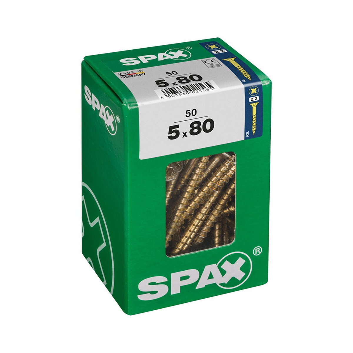 Caja de tornillos SPAX Yellox Madera Cabeza plana 50 Piezas (5 x 80 mm) 2 S7913940_1