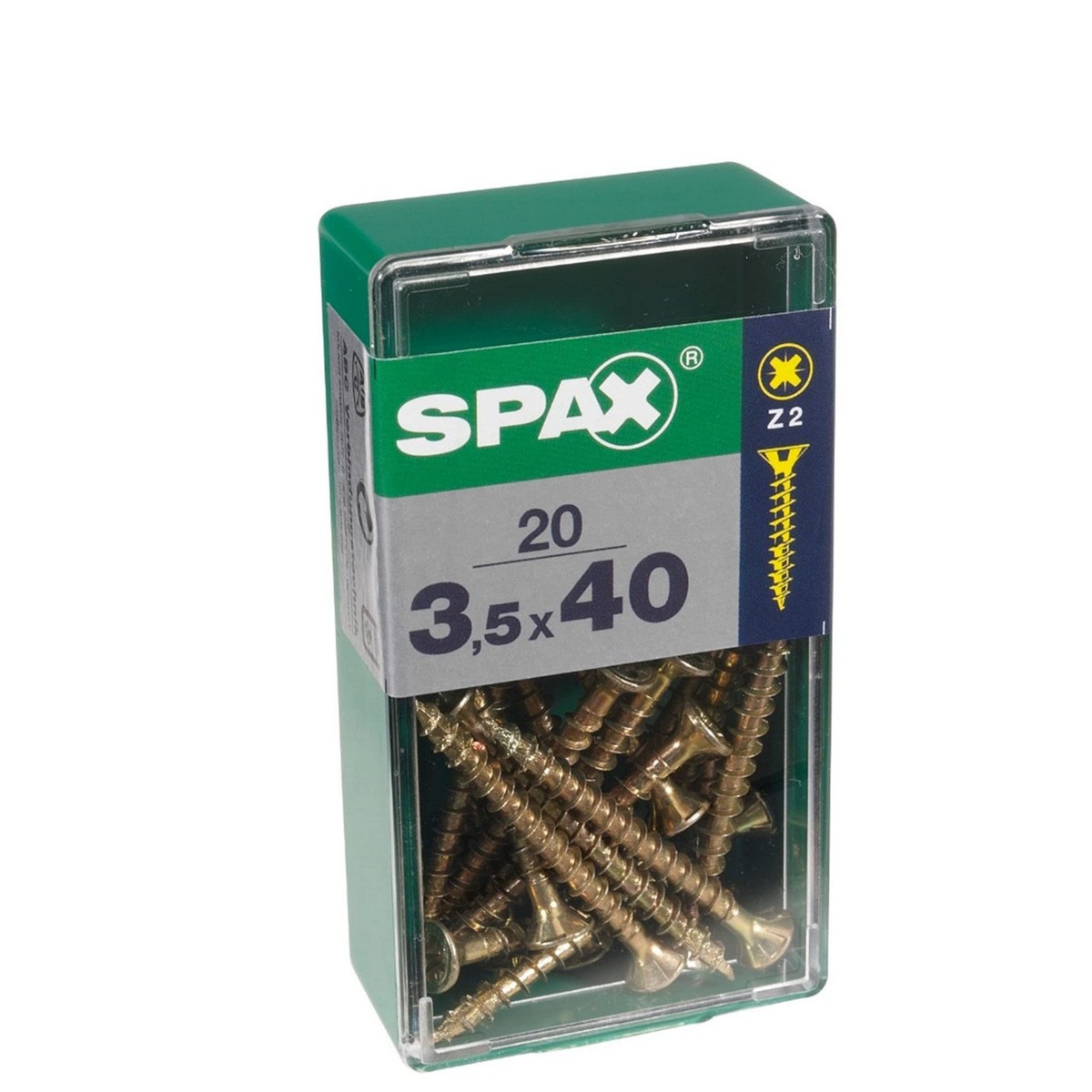Caja de tornillos SPAX Yellox Madera Cabeza plana 30 piezas (4,5 x 50 mm) 1 S7913914_0