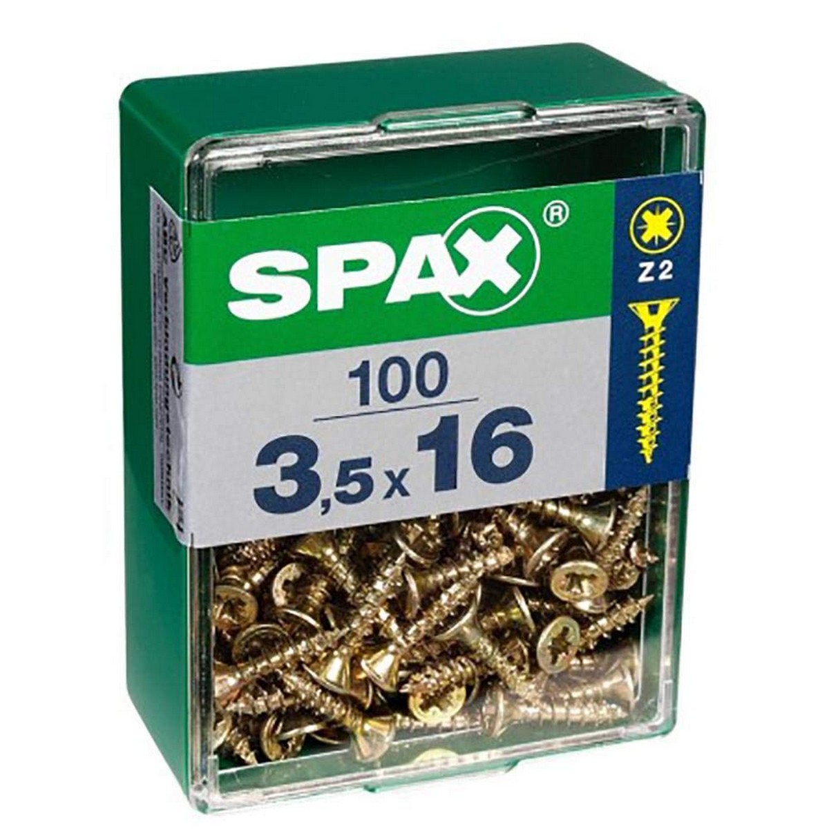 Caja de tornillos SPAX Yellox Madera Cabeza plana 150 Piezas (2 x 10 mm) 1 S7913846_0