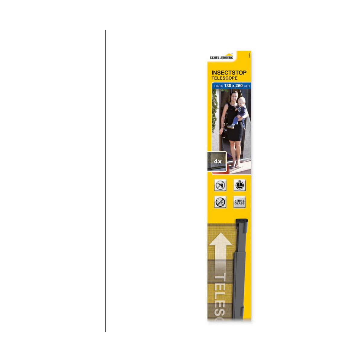 Cortina Mosquitera Schellenberg Antracita Fibra de Vidrio 130 x 220 cm 1 S7904567_0