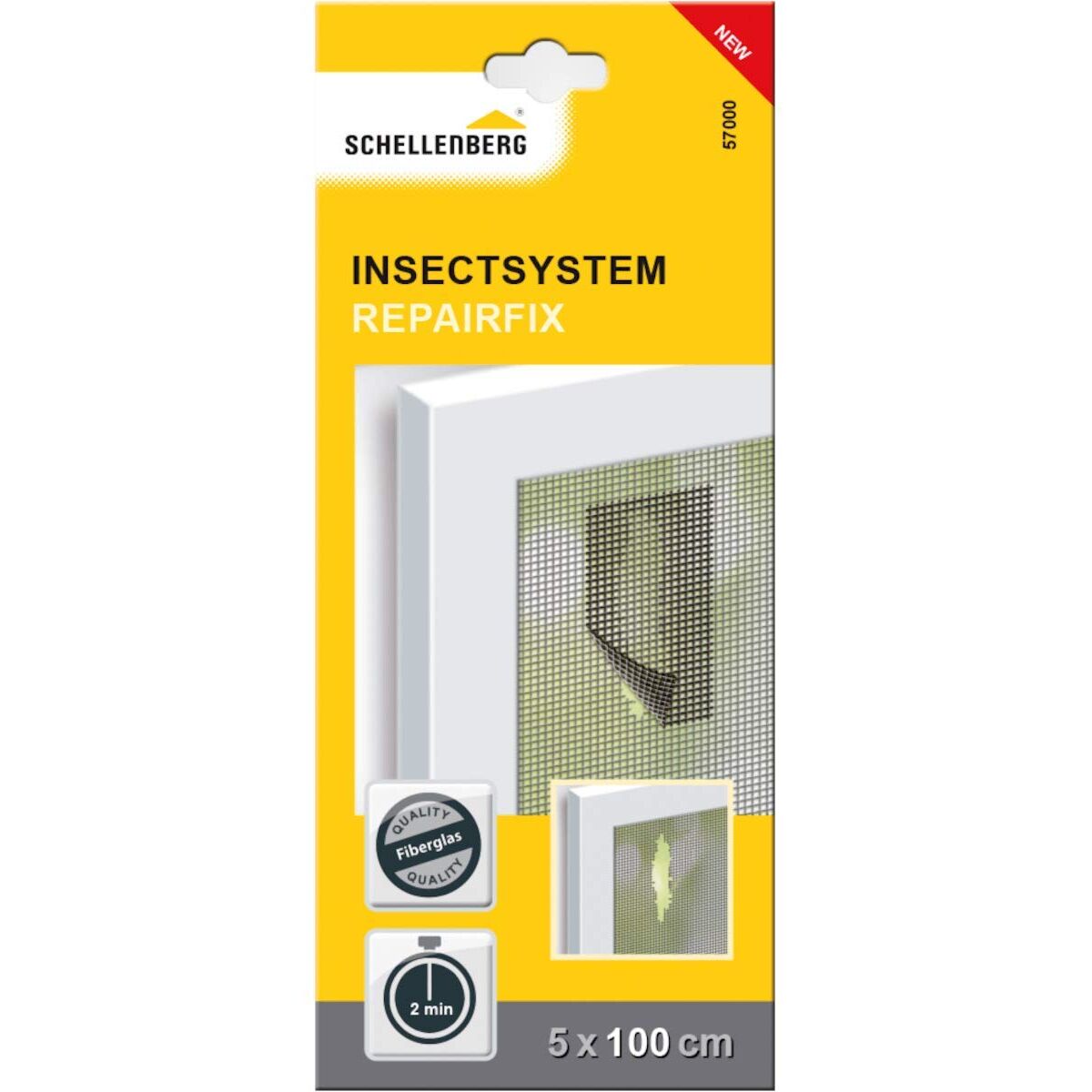 Mosquitera Schellenberg Antracita Fibra de Vidrio 5 x 100 cm Mosquitera Adhesivo 3 S7904571_2