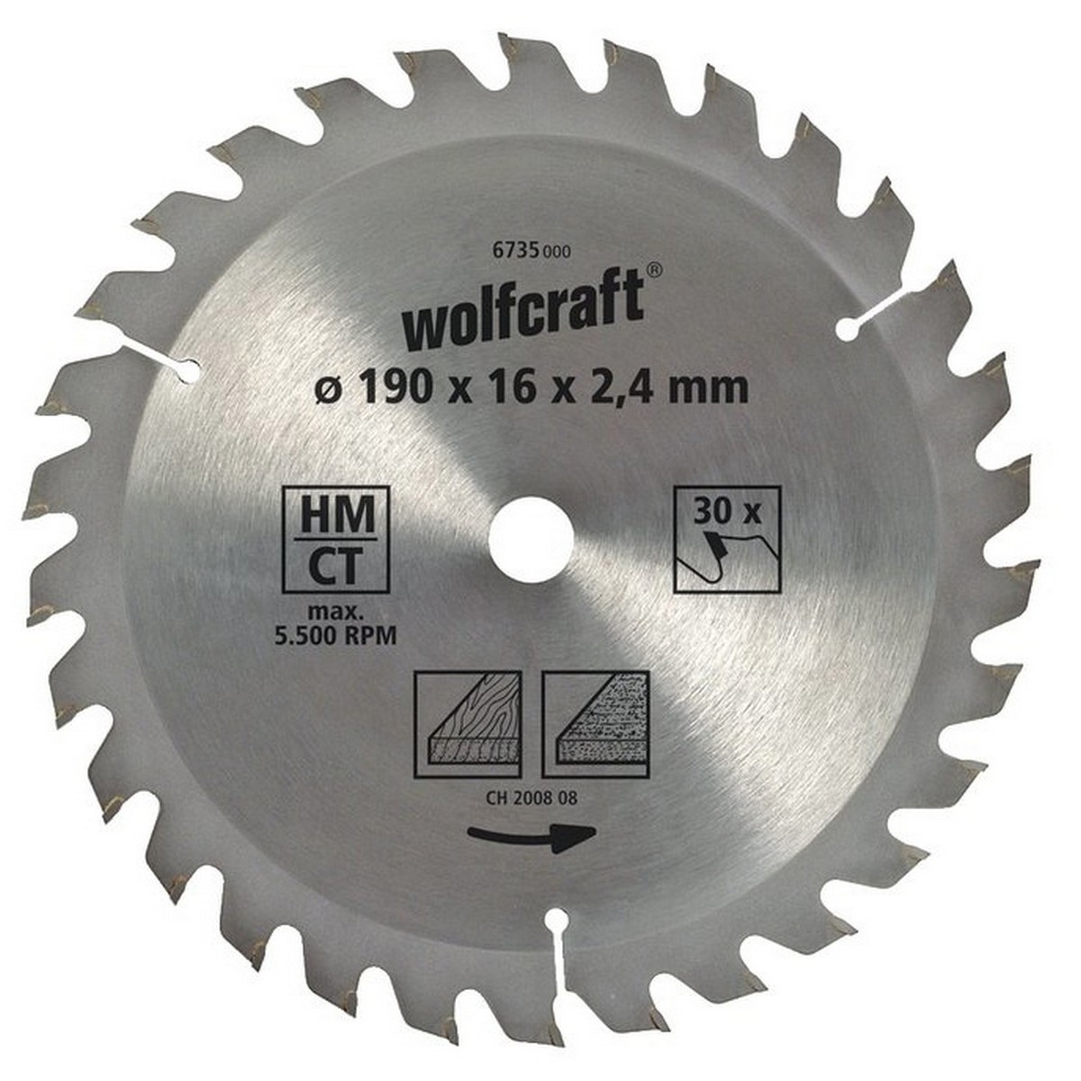 Disco de corte Wolfcraft 6733000 160 x 2,4 mm 1 S7917538_0