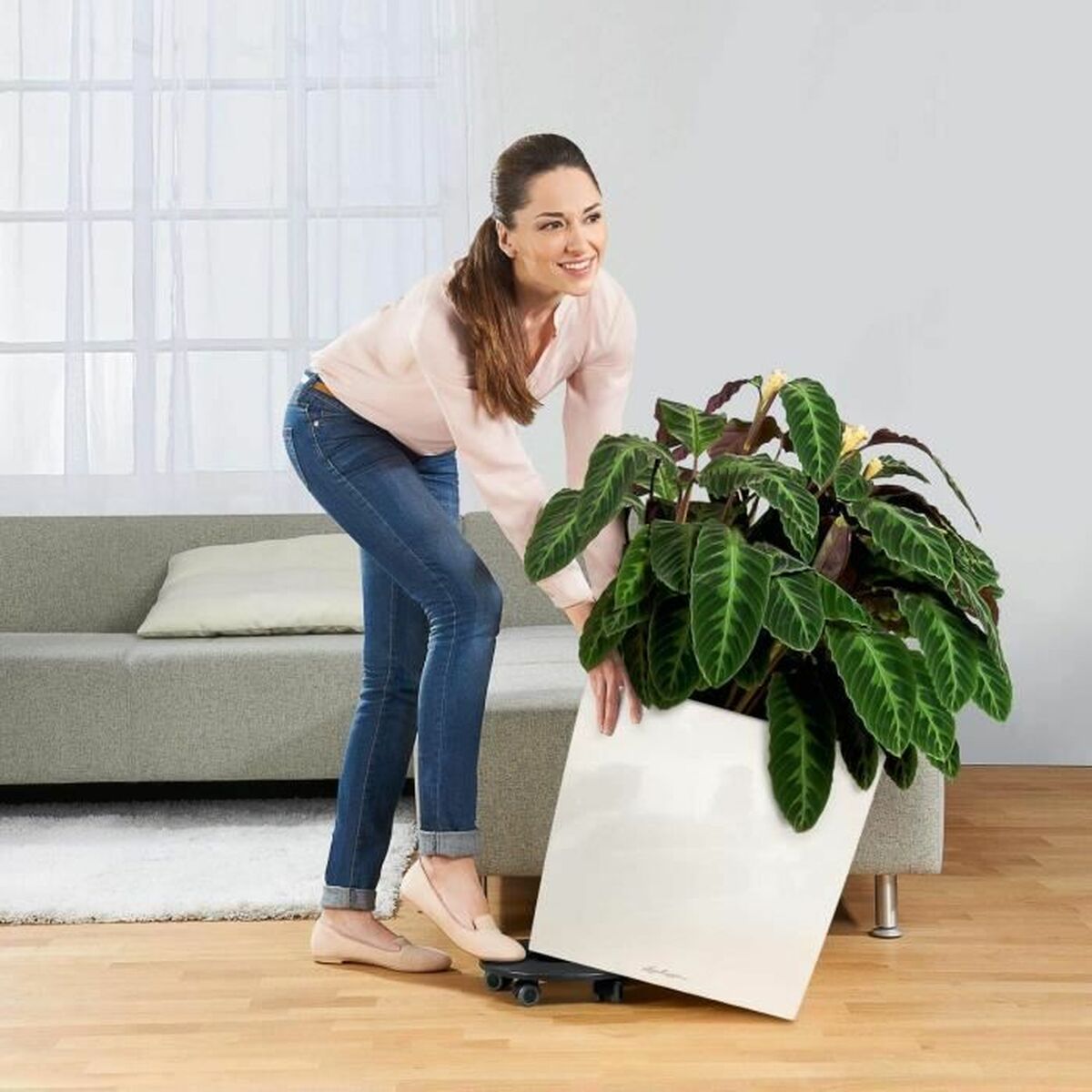 Maceta Autorriego Lechuza Marrón 50 x 50 cm Polipropileno Plástico 3 S71000394_2