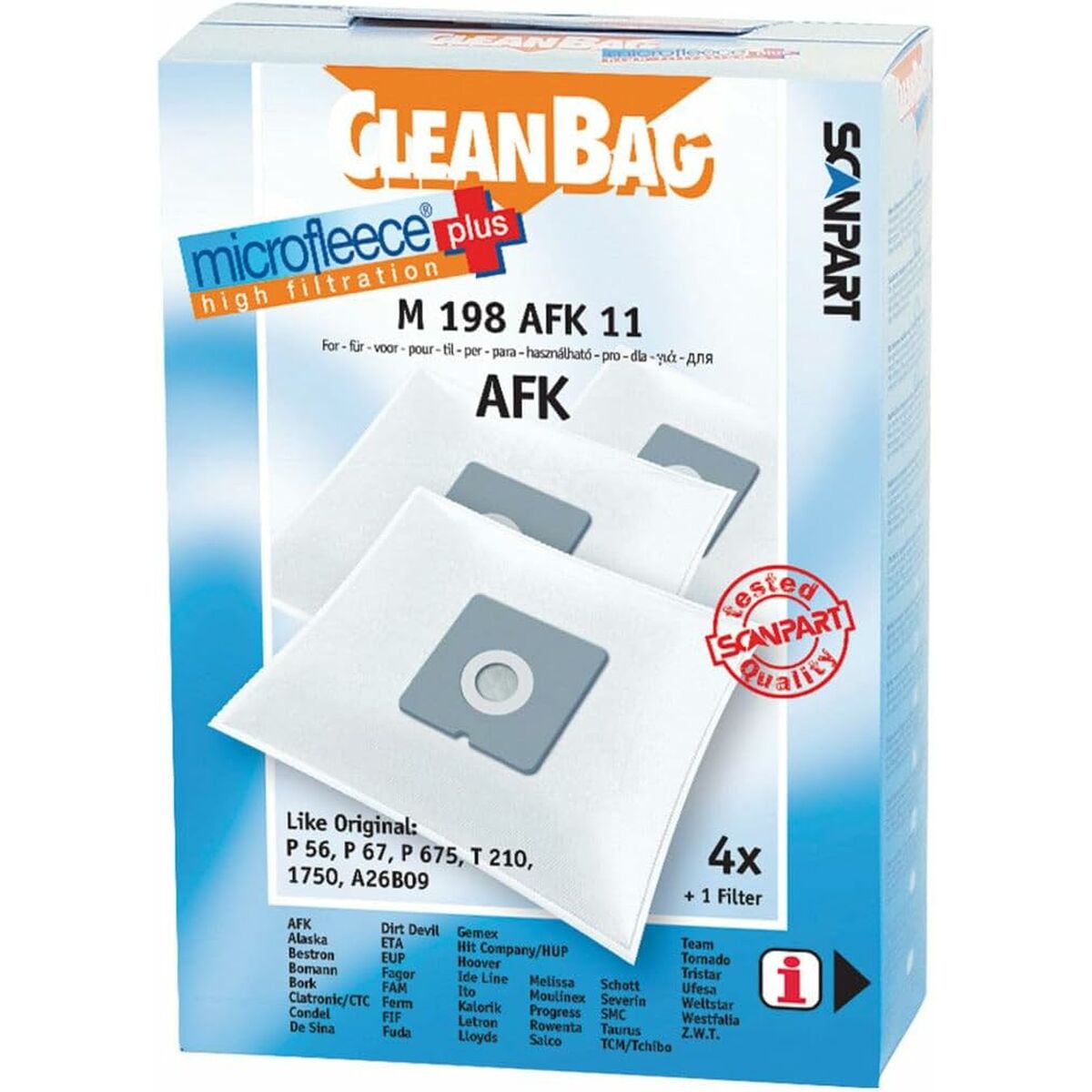 Bolsa de Recambio para Aspiradora Scanpart M 198 AFK 11 AFK BORK 4UD 1 S0462267_0