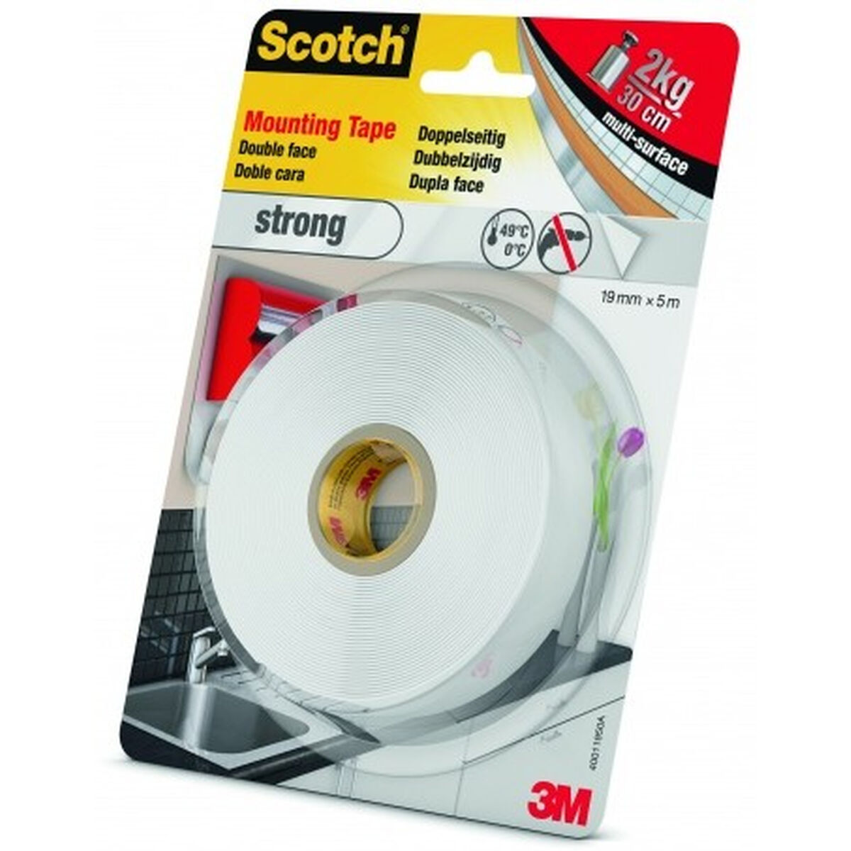 Cinta de Doble Cara Scotch 19 mm x 5 m Blanco 4 S7927889_3