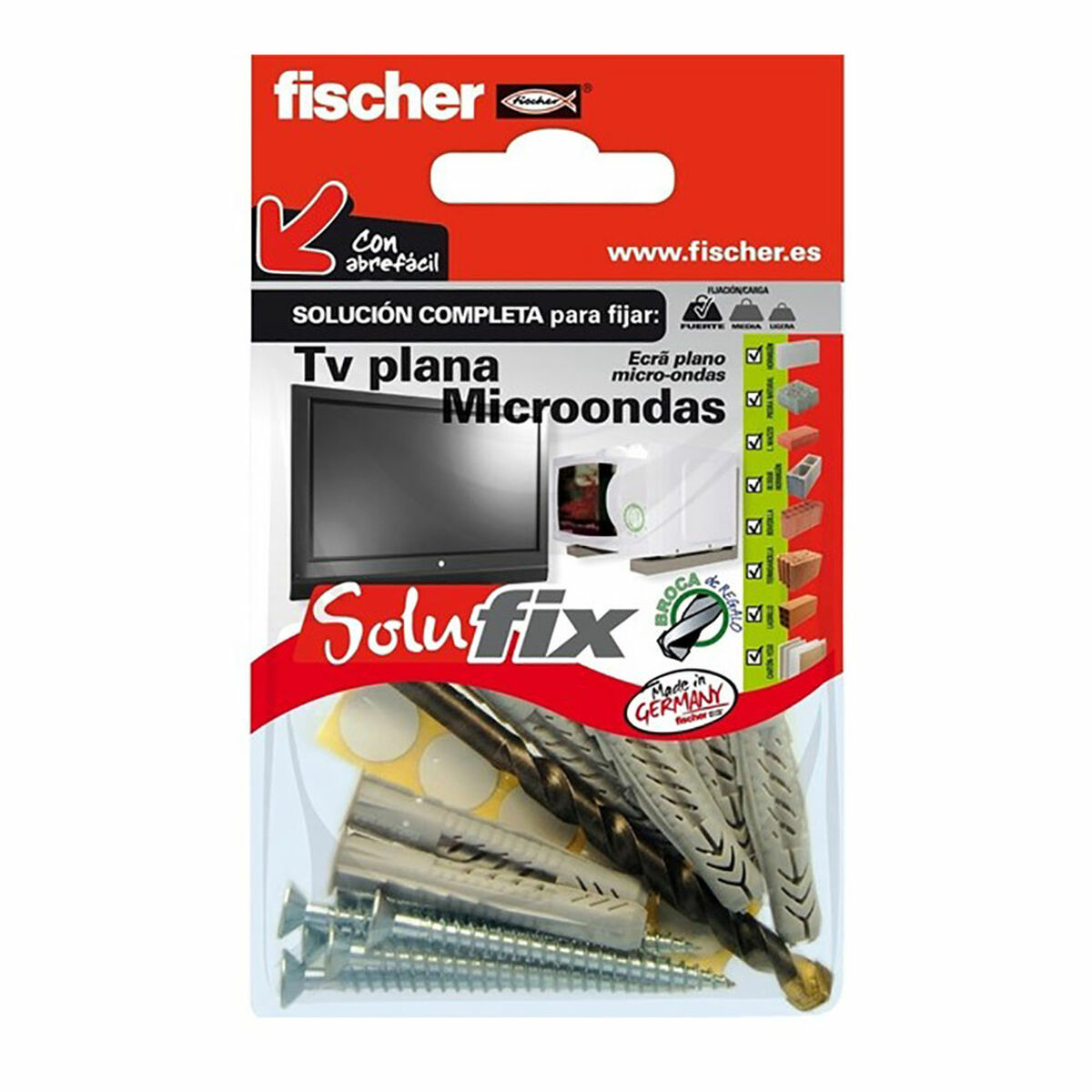 Kit de fijación Fischer Solufix 502690 Microondas Televisión 10 Piezas 1 S7919494_0