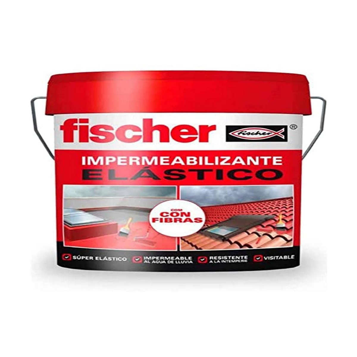 Impermeabilizante Fischer 548713 Multicolor Terracota Plástico 4 L 1 S7905773_0