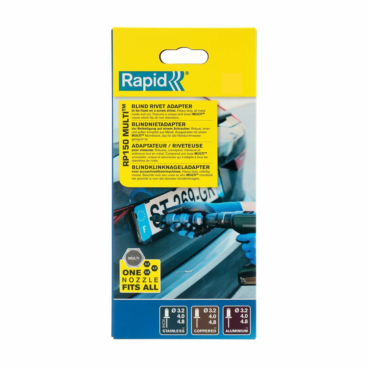 Adaptador Rapid RP150 5001484 Remaches 6 x 24,5 x 11 cm 24 S7918117_23