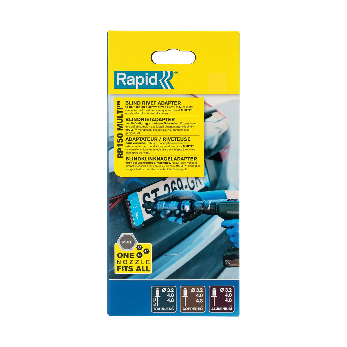 Adaptador Rapid RP150 5001484 Remaches 6 x 24,5 x 11 cm 15 S7918117_14