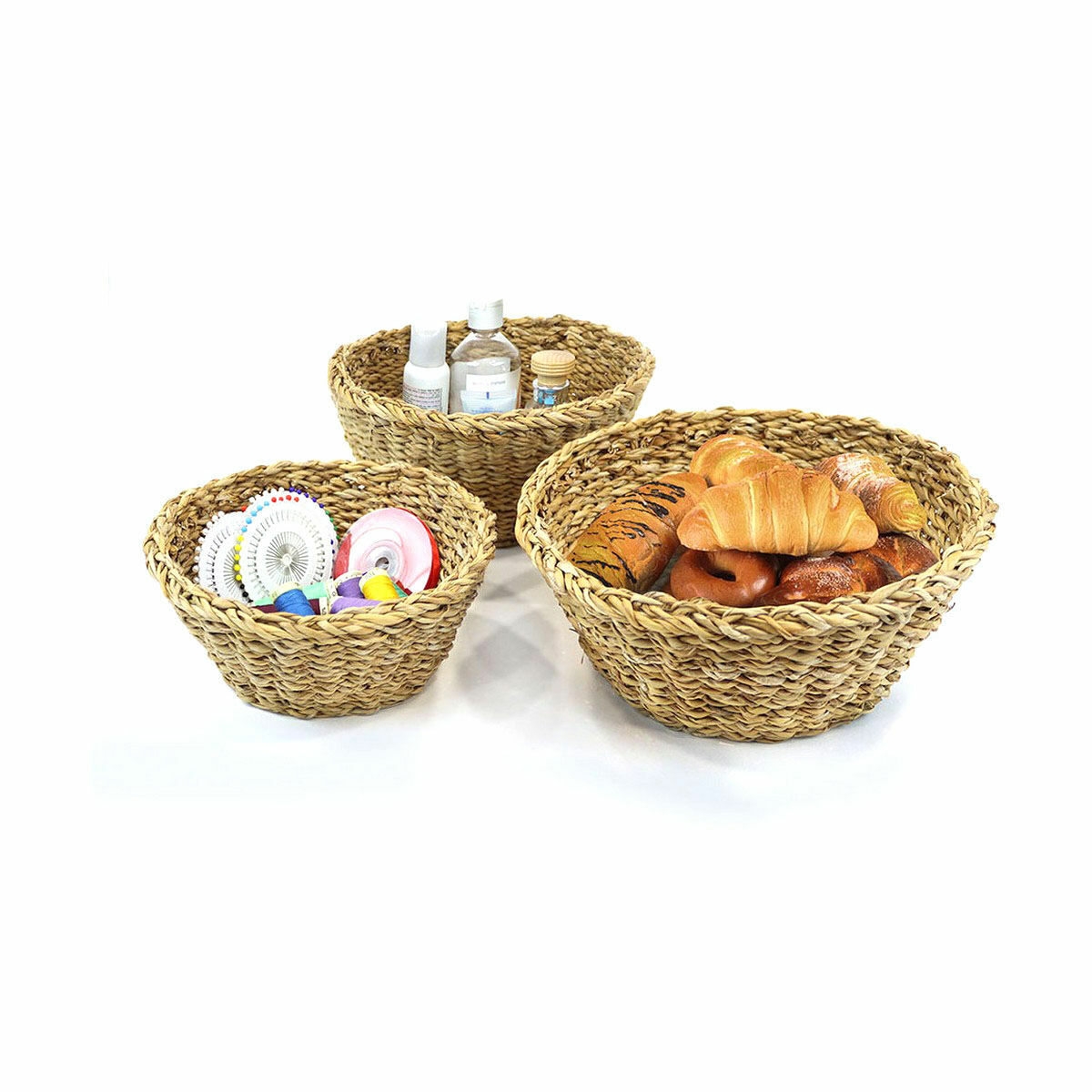 Cesta Multiusos Privilege Privilege Marrón Mimbre 30 x 30 x 13 cm (8 Unidades) 3 S2227867_2