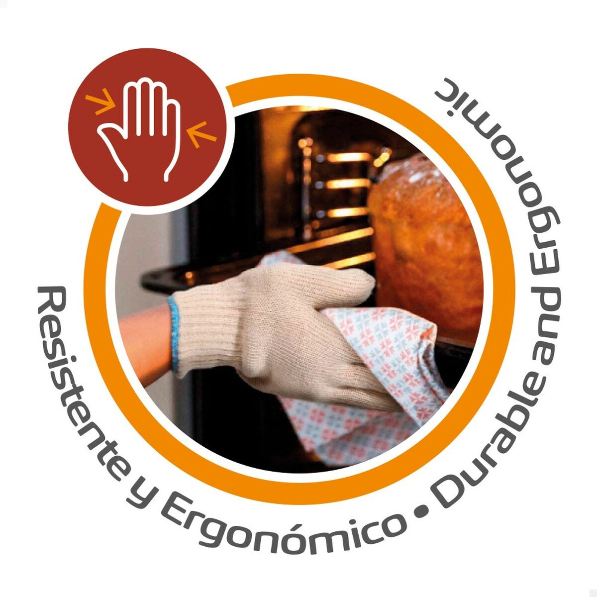 Guante para barbacoa Aktive 24 Unidades Beige 3 S8902893_2