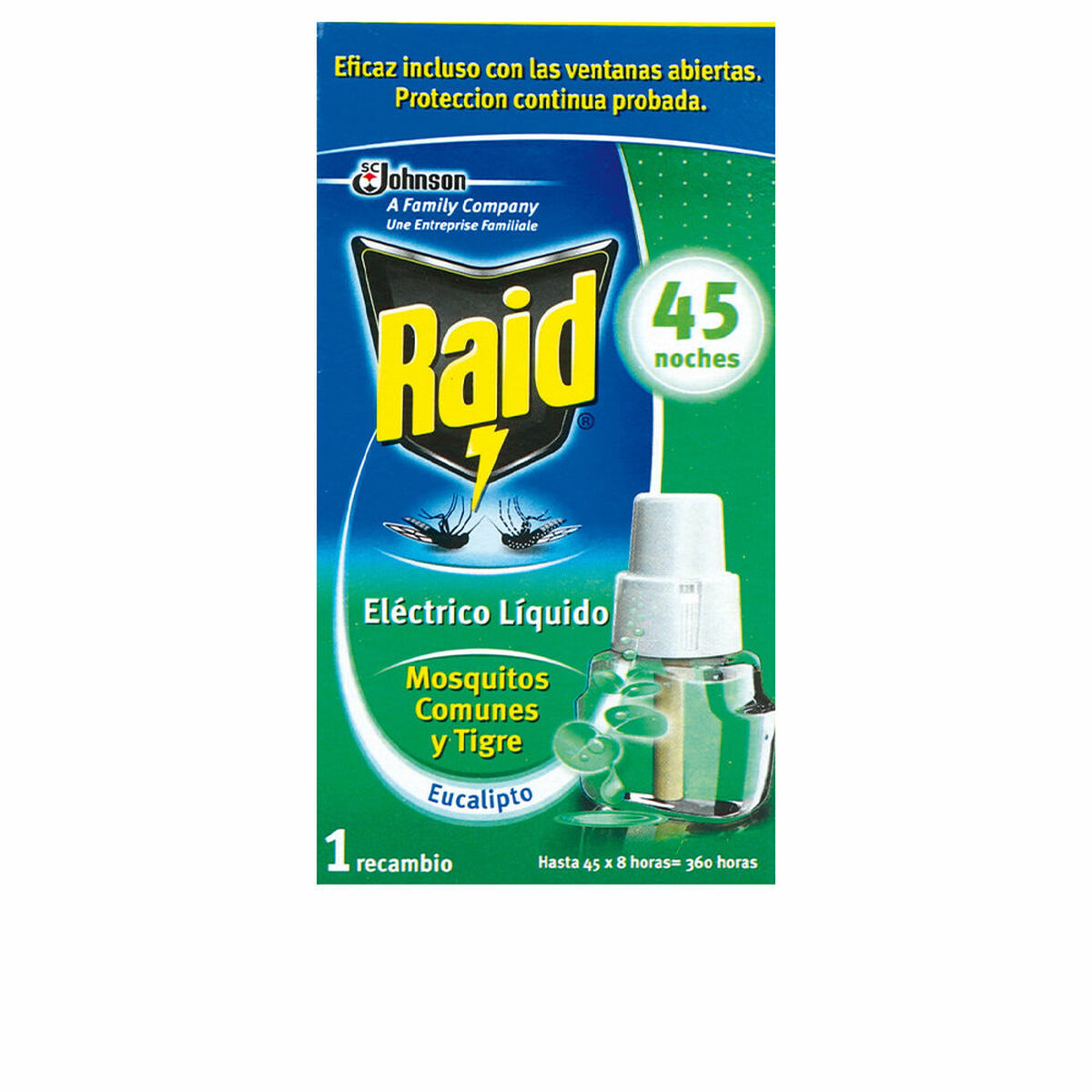 Recambio Antimosquitos Raid Proteccion Antimosquitos Eucalipto Eucalipto 45 Noches 1 S05109167_0