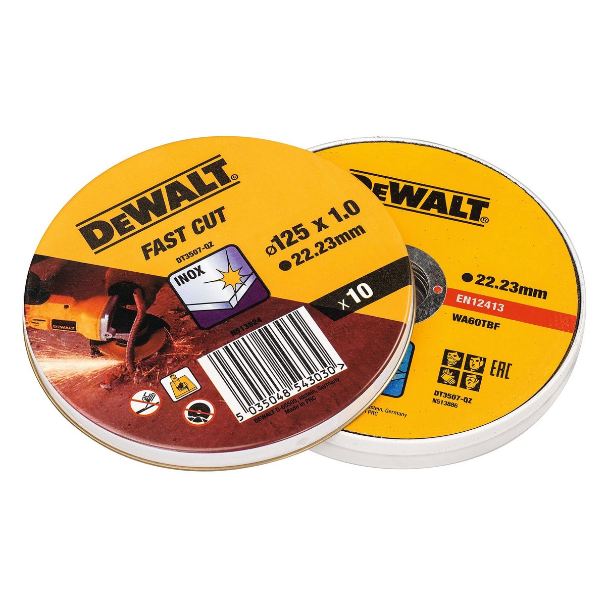 Disco de corte Dewalt Fast Cut dt3507-qz 10 Unidades 115 x 1 x 22,23 mm 3 S7911693_2