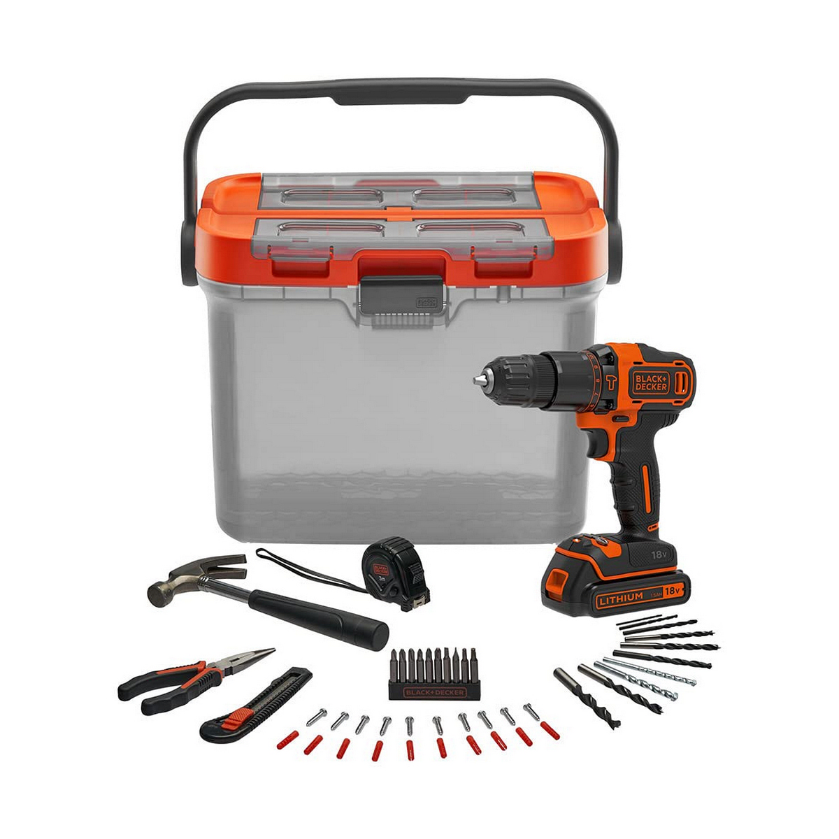 Set de taladro y accesorios Black & Decker bcksb05-qw 18 V 1 S7911822_0
