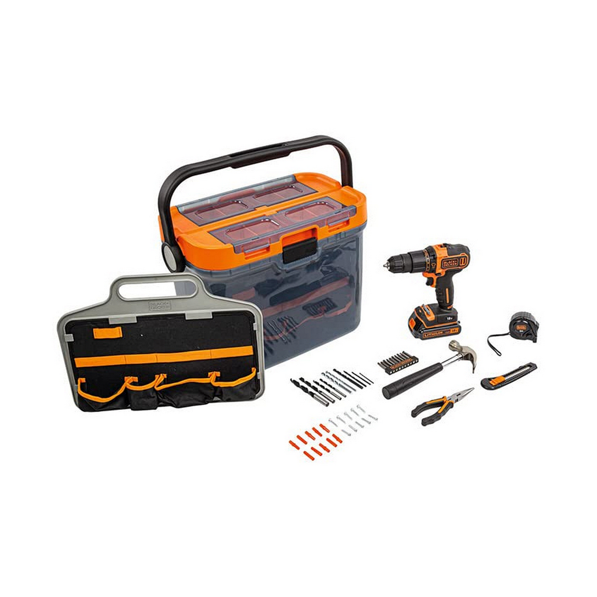Set de taladro y accesorios Black & Decker bcksb05-qw 18 V 2 S7911822_1