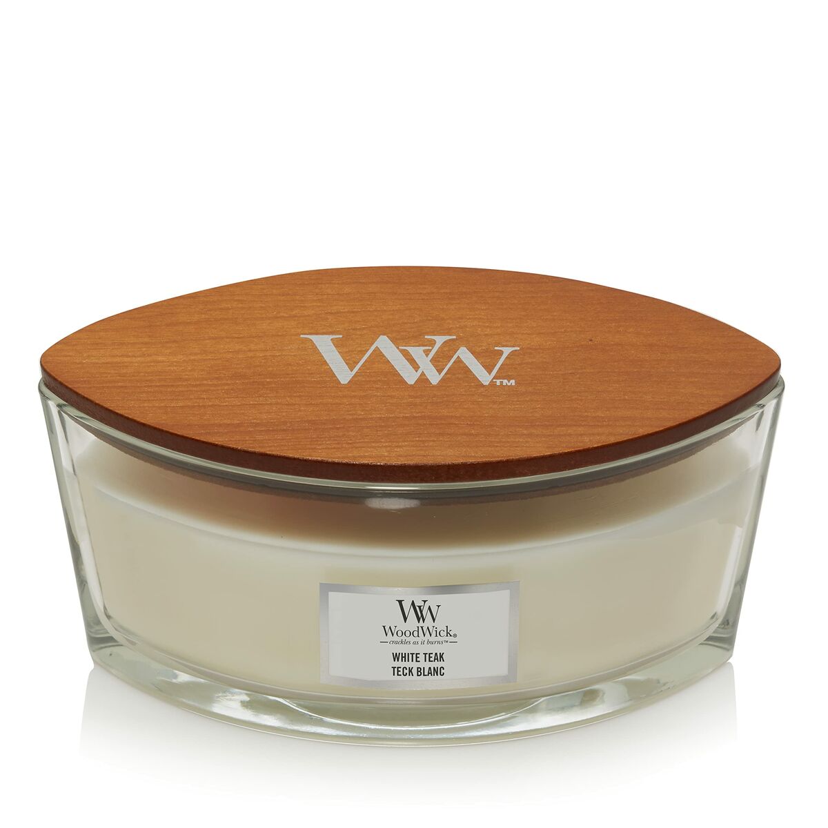 Vela Perfumada Woodwick Core Ellipse White Teak 453 g 1 M0124834_0