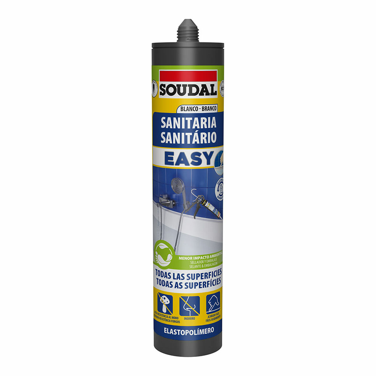 Sellador Soudal Easy 158090 Baños Blanco 290 ml 1 S7921831_0
