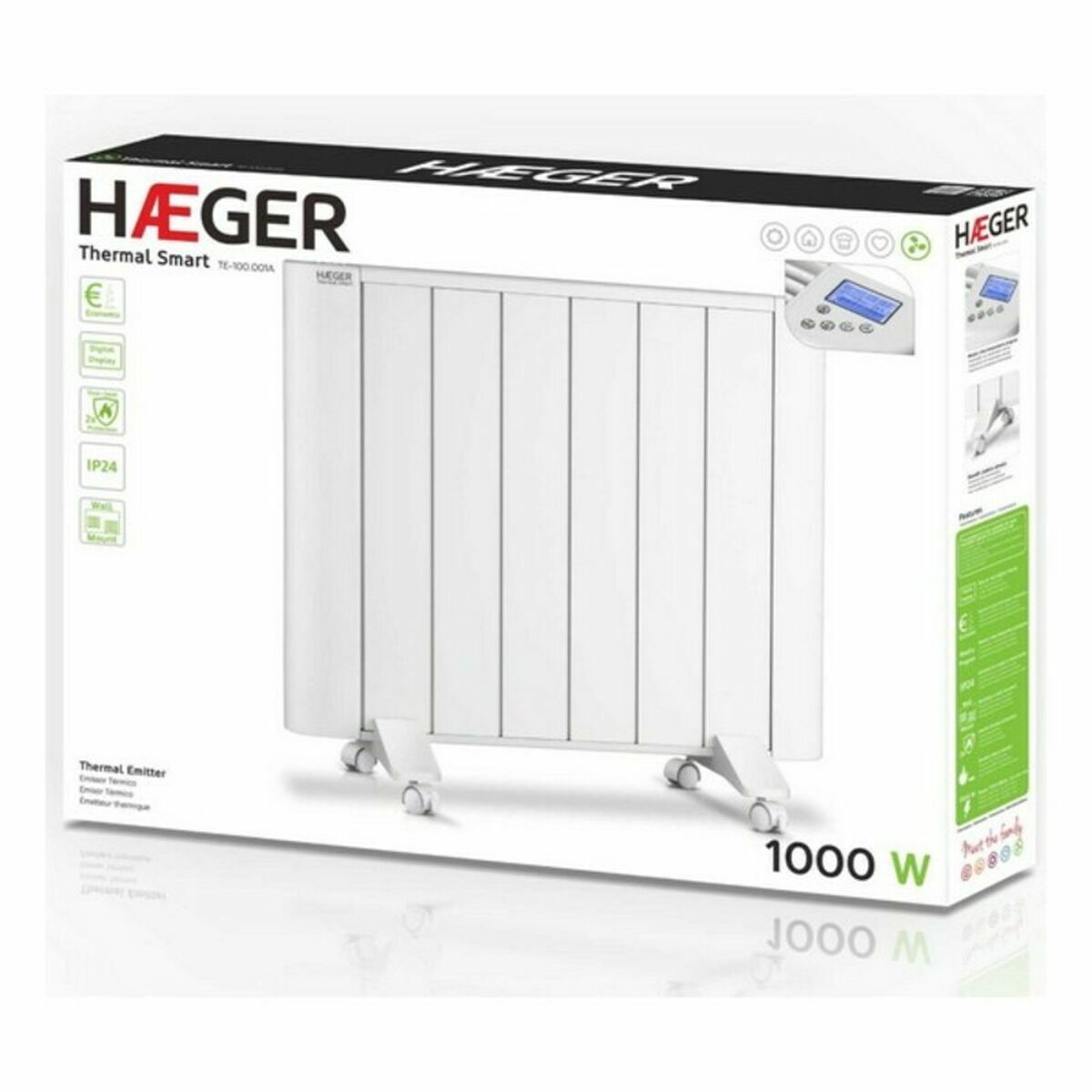 Radiador Haeger TE100001A 1000 W Blanco 4 S77099414_3