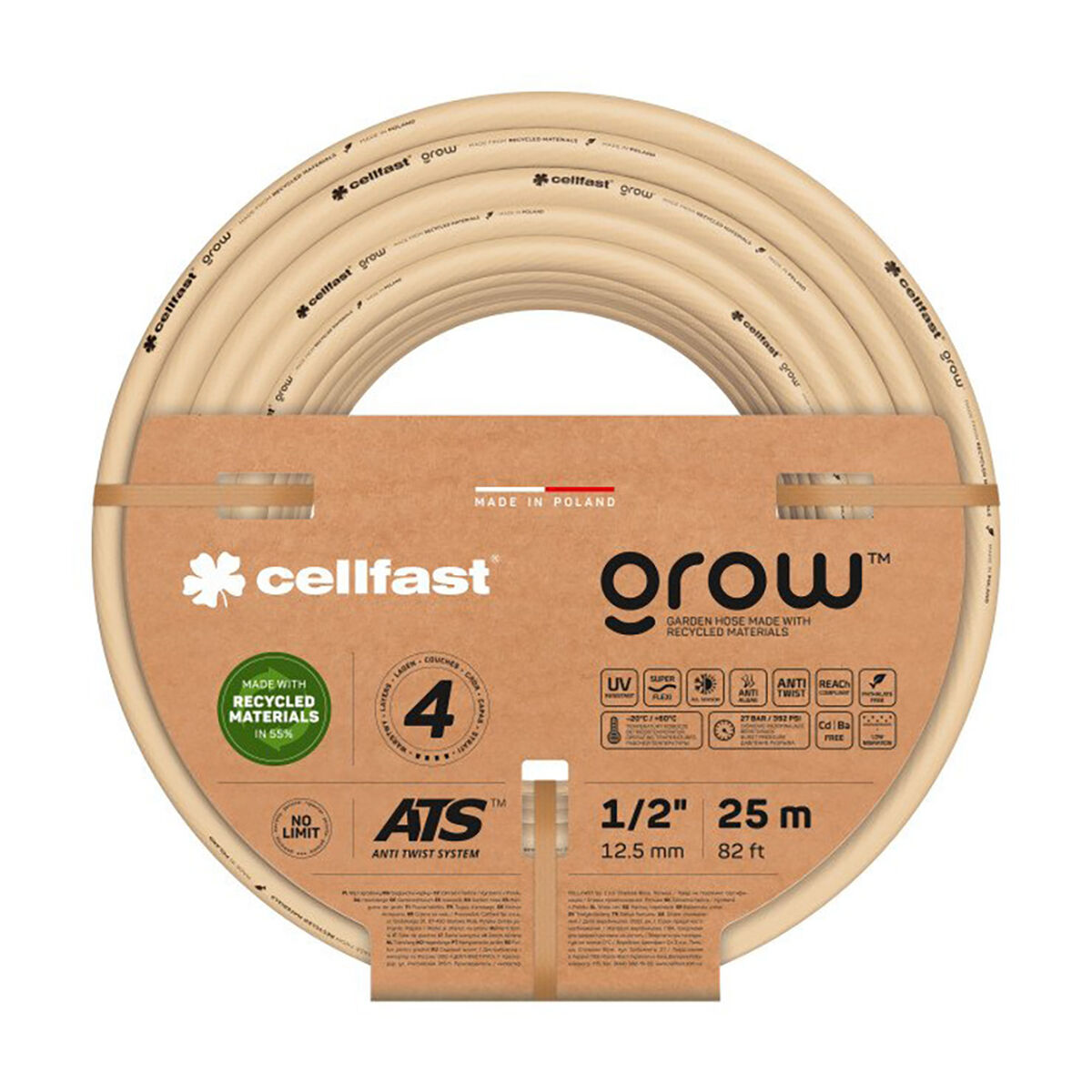Manguera Cellfast Grow 25 m PVC Beige 1 S7926699_0