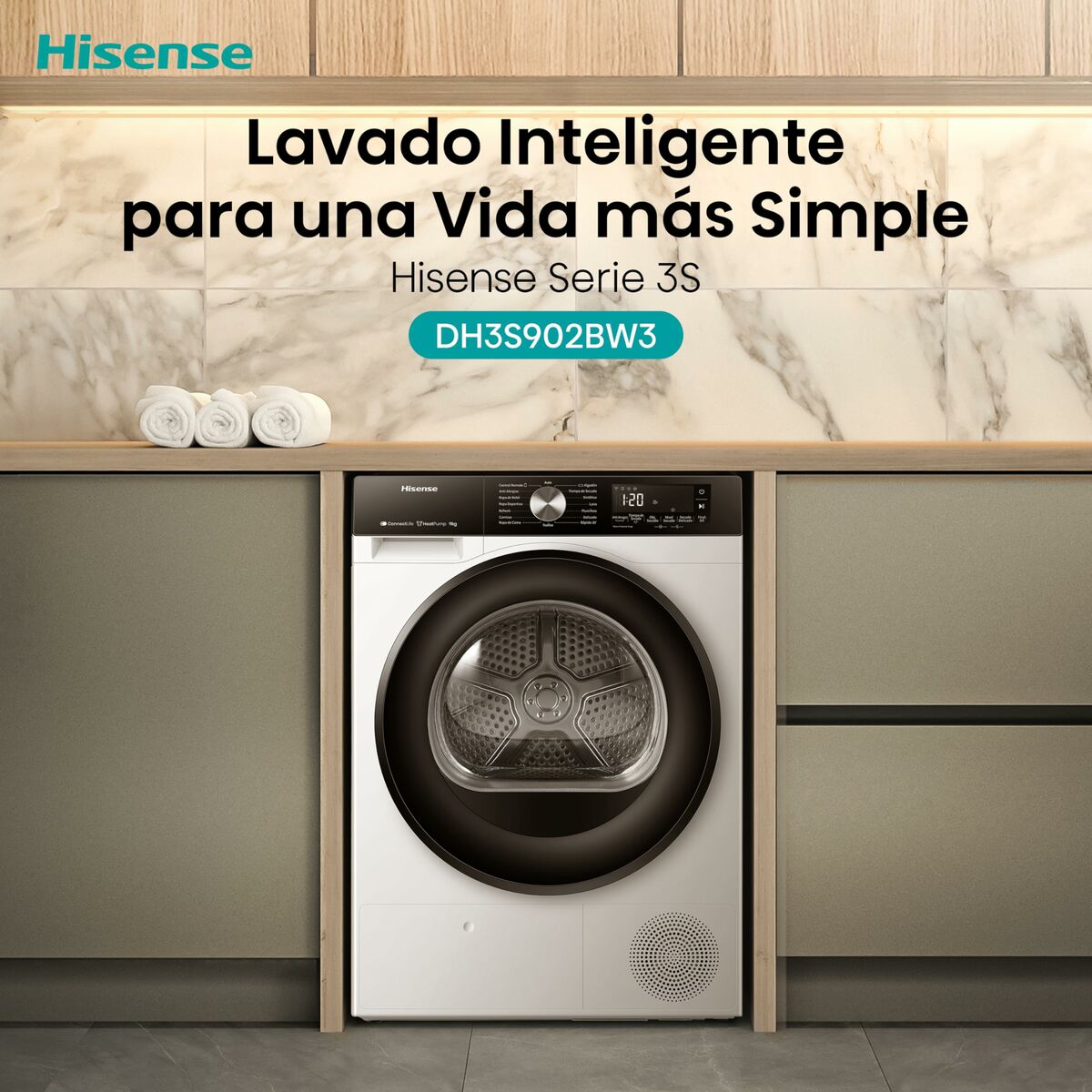 Secadora Hisense DH3S902BW3 9 kg 9 S0462279_8