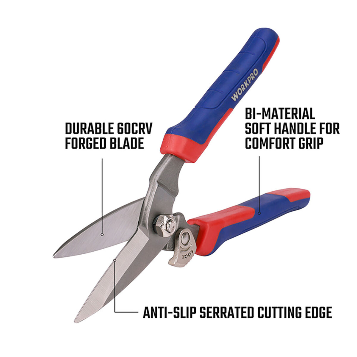 Tijeras Workpro Acero forjado 20 cm 4 S7925734_3