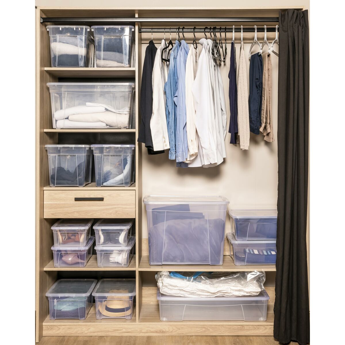 Cubo contenedor Mondex space box 4 h 34,5l Transparente Polipropileno 34,5 L 42 x 35 x 33 cm 3 S7925398_2