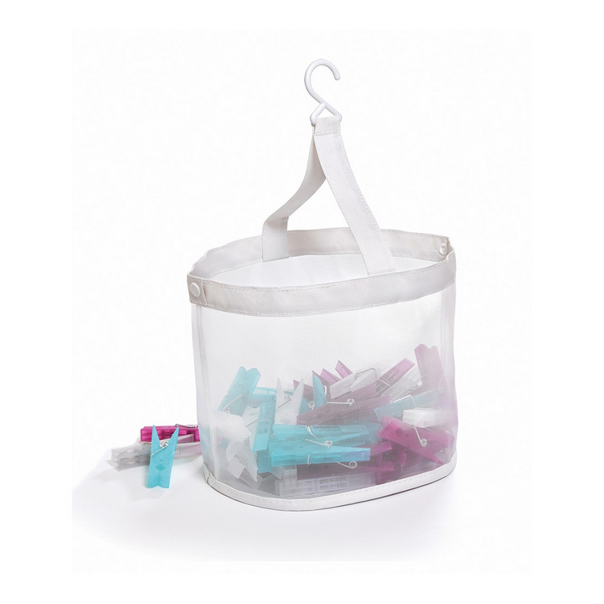Cesta para Pinzas Domopak Living Transparente Plástico 20 x 20 x 19 cm Pinzas para la Ropa 1 S7906020_0