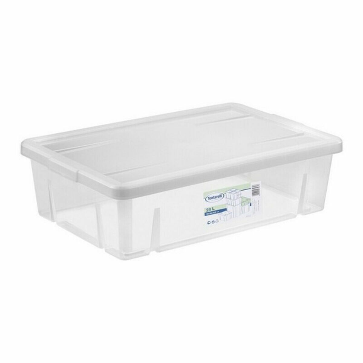 Caja de Almacenaje con Tapa Tontarelli 84895 28 L 59 x 39 x 16,5 cm (6 Unidades) 2 S2228181_1