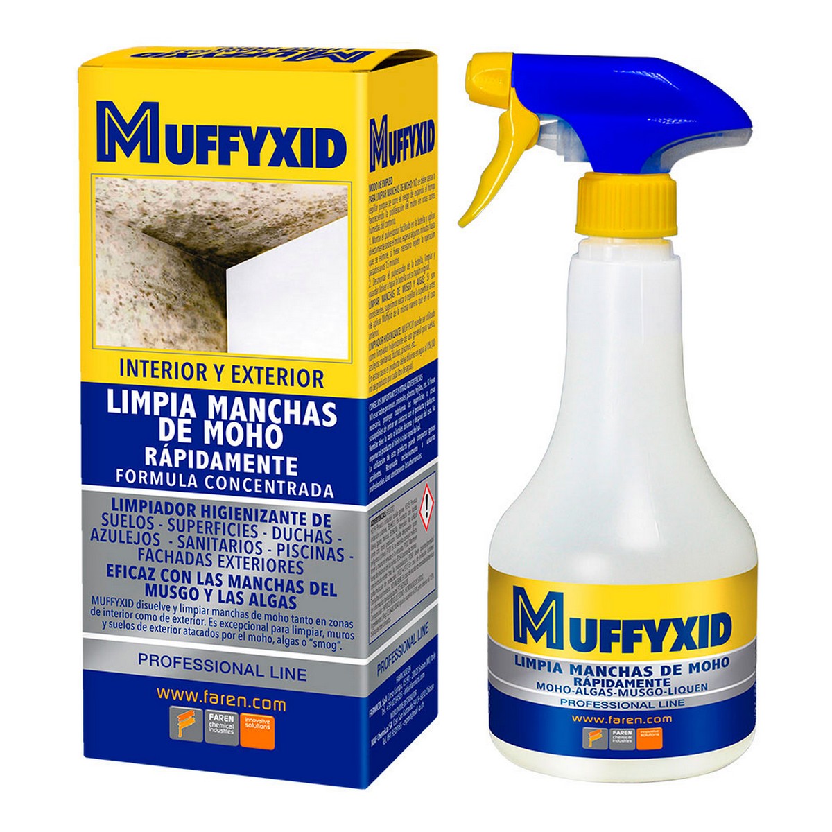 Antihumedad Faren Muffycid 500 ml Eliminación de moho Cloro Activo 1 S7901996_0