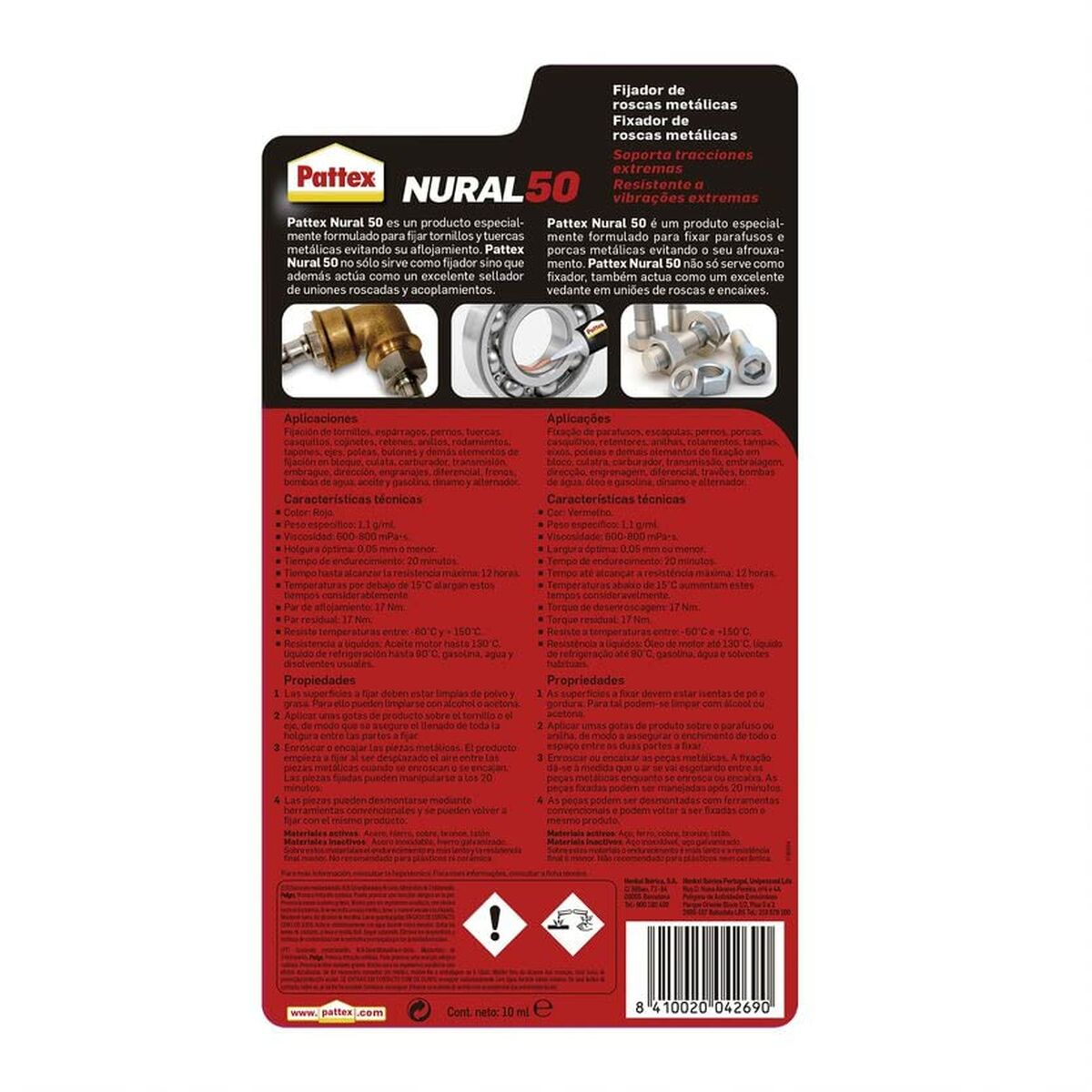 Sellador/Adhesivo Pattex nural 50 Rojo 10 ml (1 unidad) 3 S7903275_2
