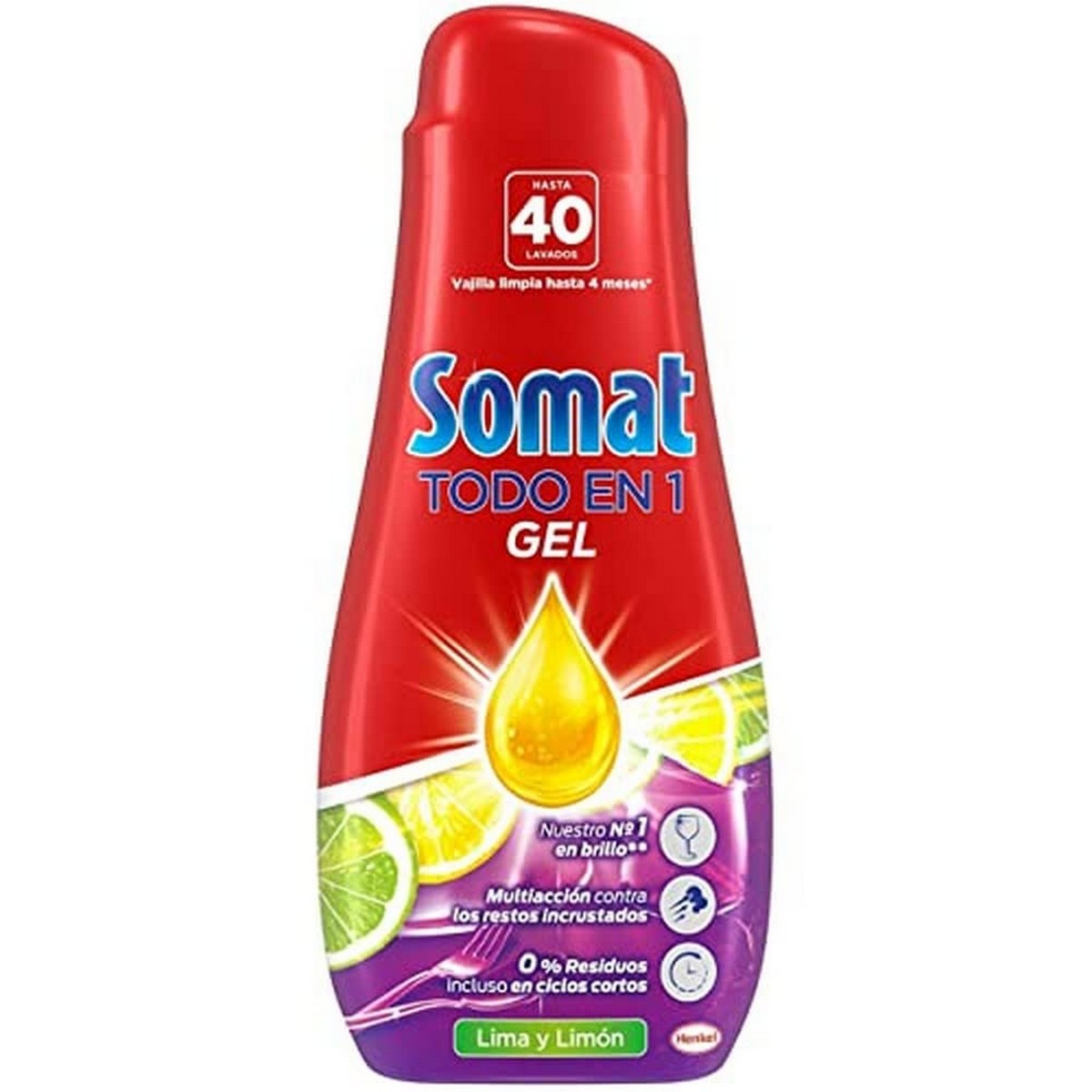 Gel Lavavajillas Somat Limón 720 ml Todo en uno 40 lavados 1 S7912202_0