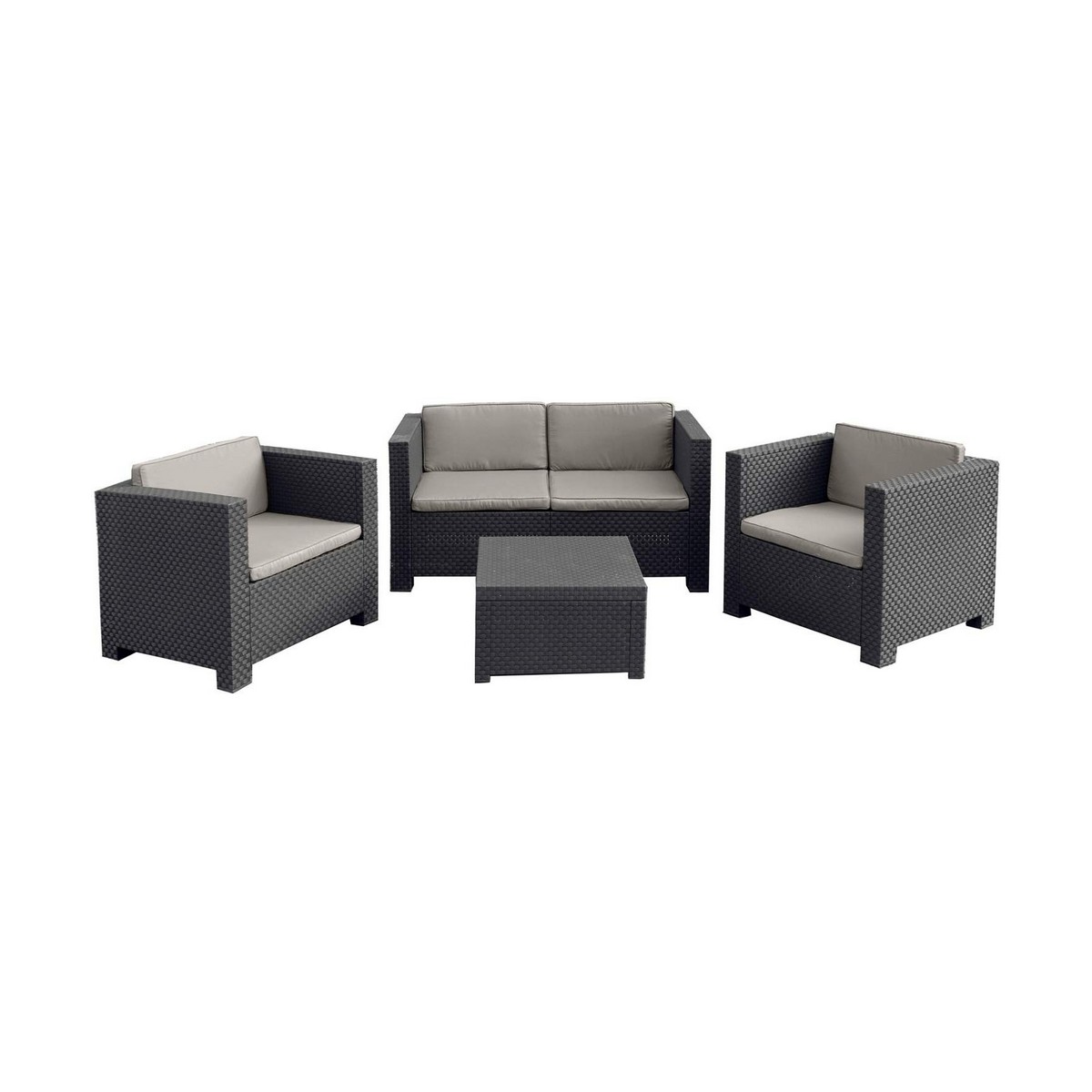 Muebles de Jardín SP Berner Diva Tropea Antracita Gris oscuro (4 Piezas) 1 S7908510_0
