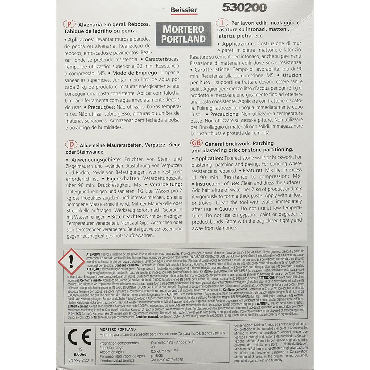 Mortero de obra Beissier 70303-001 Portland 4 S7904705_3