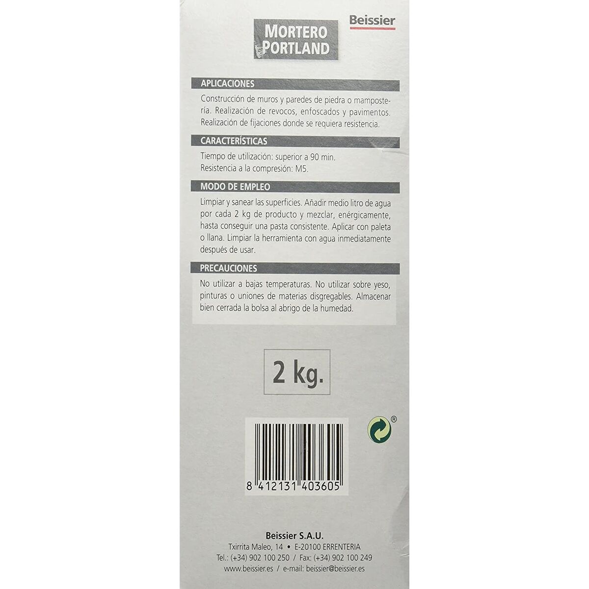 Mortero de obra Beissier 70303-001 Portland 5 S7904705_4