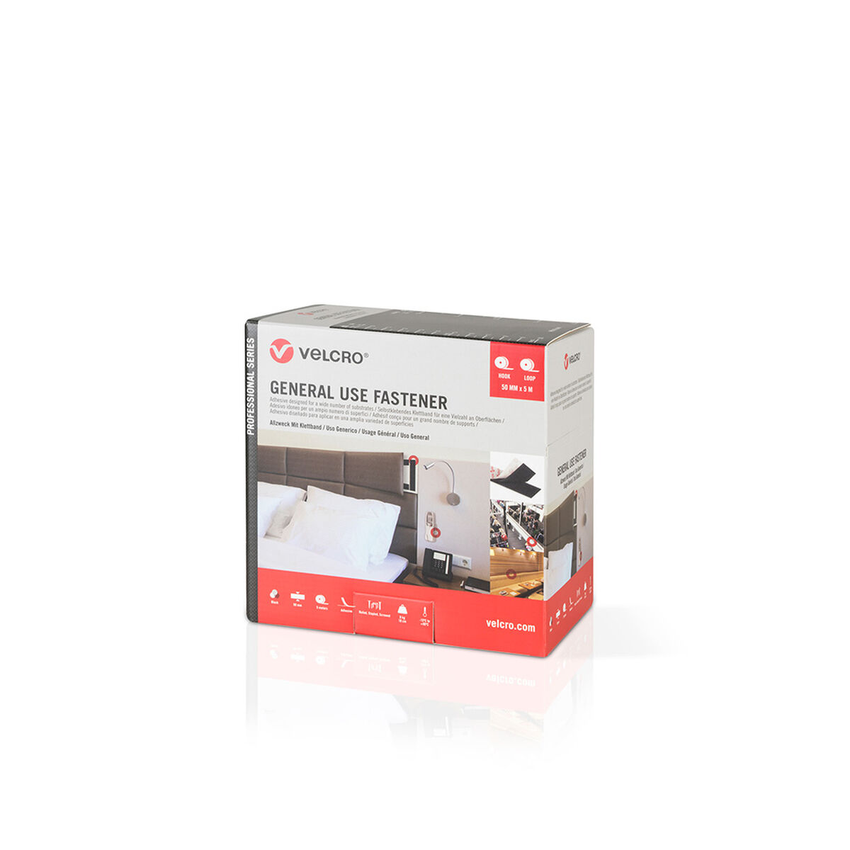 Cinta de Doble Cara Velcro Blanco 20 mm x 5 m 3 S7925501_2